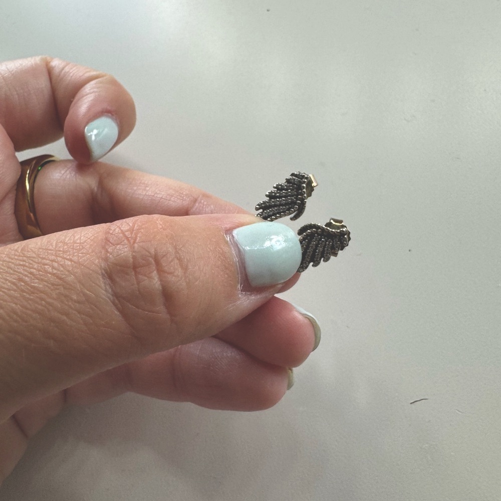 Pandora Sterling Silver Angel Wings Earrings